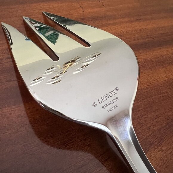 Lenox 5 Pc Serve Set Stainless Scalloped Contemporary Vietnam - Picture 4 of 10